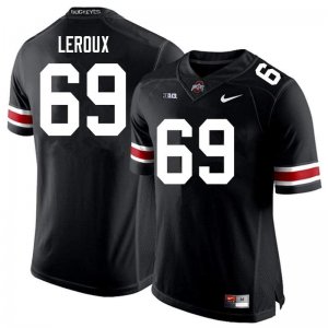 Men's Ohio State Buckeyes #69 Trey Leroux Black Nike NCAA College Football Jersey Freeshipping YCN2744VH